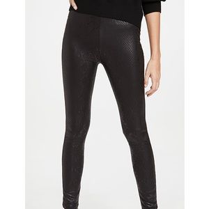 PLUSH REVOLVE LIQUID LEGGINGS BLACK FLEECE LINED SNAKESKIN PRINT SIZE XL